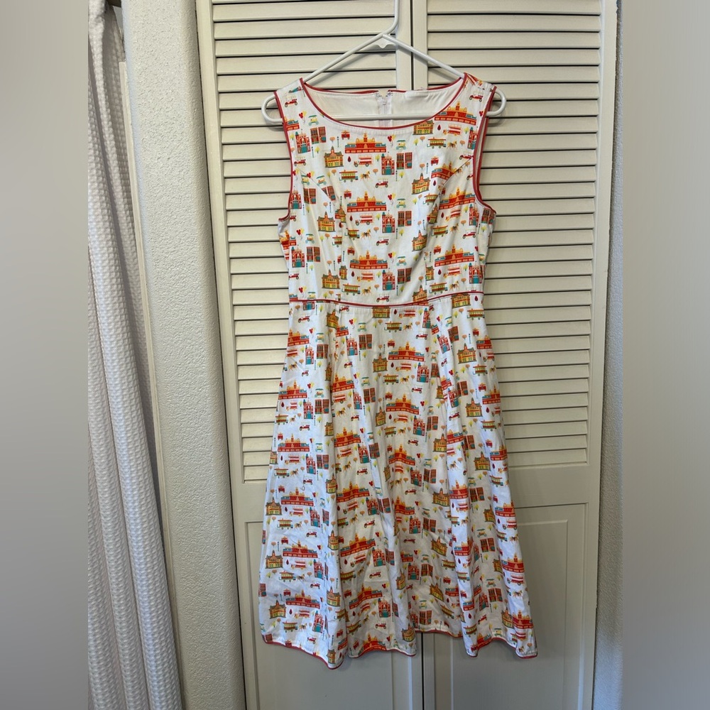 Disney Dress Shop Small or Medium Mickey Retro Vtg-Insp Sleeveless Midi Lined